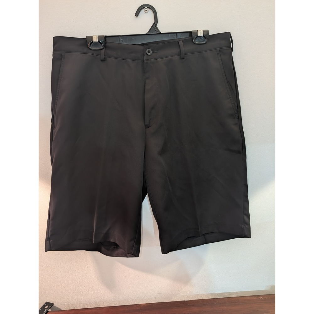 Jos A Bank Classic Collection Mens Black Polyester Flat Front Dress Shorts 36